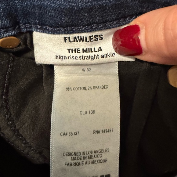 Joe’s Jeans Flawless The Milla , High Rise Straight Ankle Size 32 - Picture 3 of 5